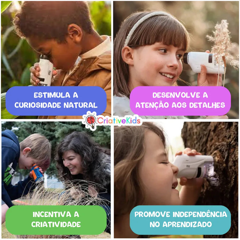 Microscopic - Microscópio Portátil Infantil: Explore o Mundo Microscópico de Forma Divertida e Educativa