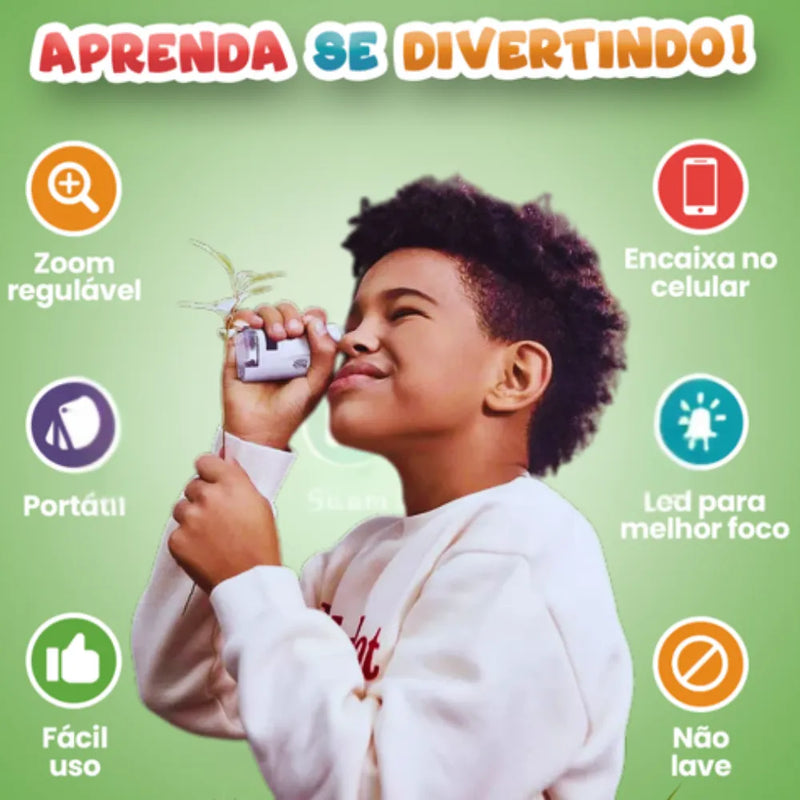 Microscopic - Microscópio Portátil Infantil: Explore o Mundo Microscópico de Forma Divertida e Educativa