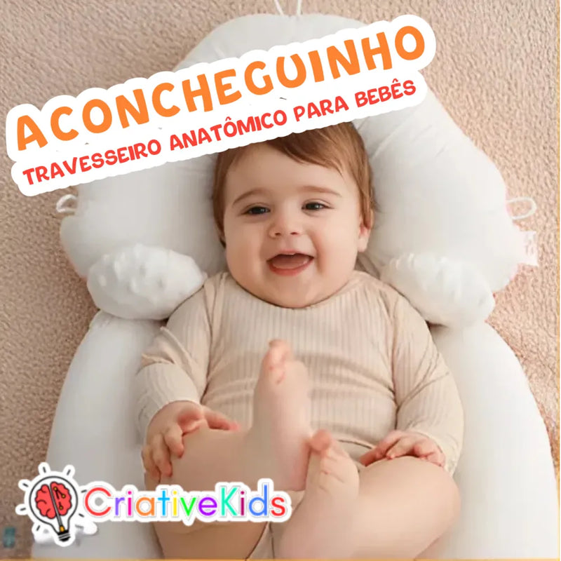 Aconcheguinho - Travesseiro Anatômico para Bebês Premium e Antialérgico