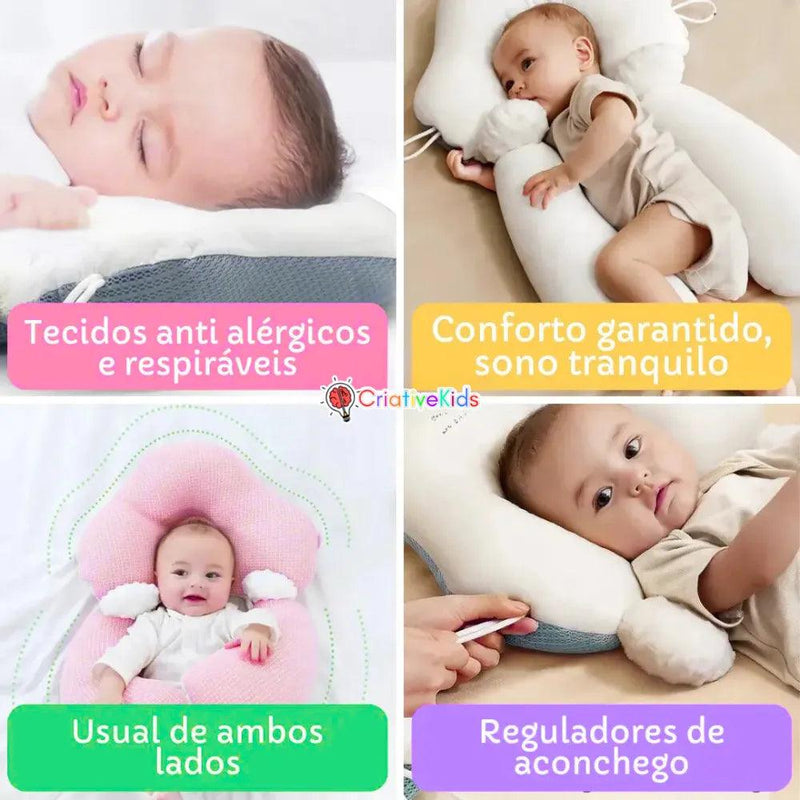 Aconcheguinho - Travesseiro Anatômico para Bebês Premium e Antialérgico